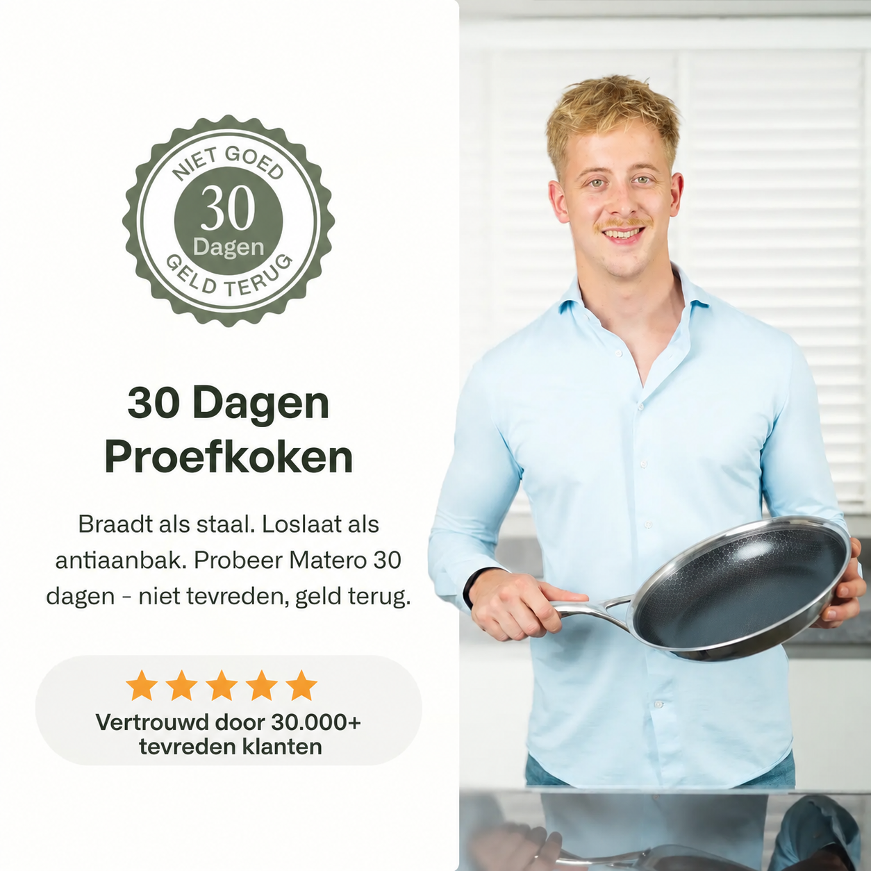 Hybrid frying pan Ø 28 cm with lid