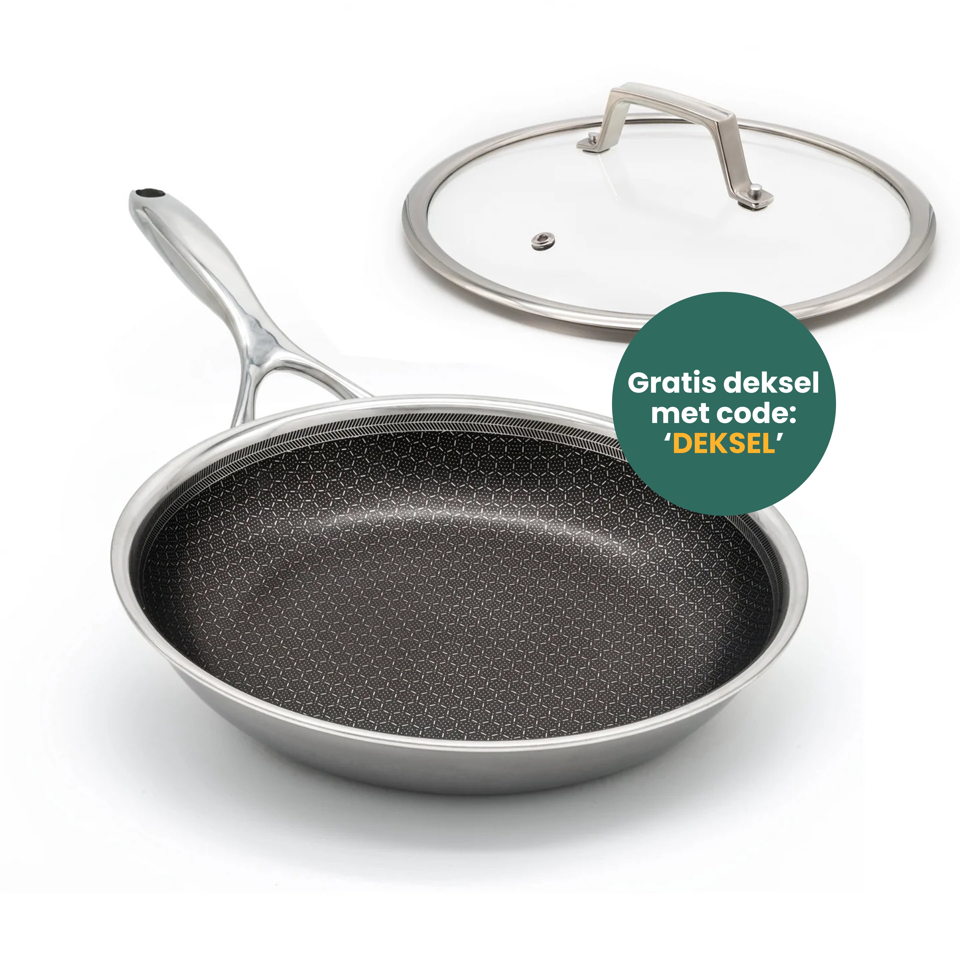 Hybride Koekenpan Ø 24 cm met Deksel