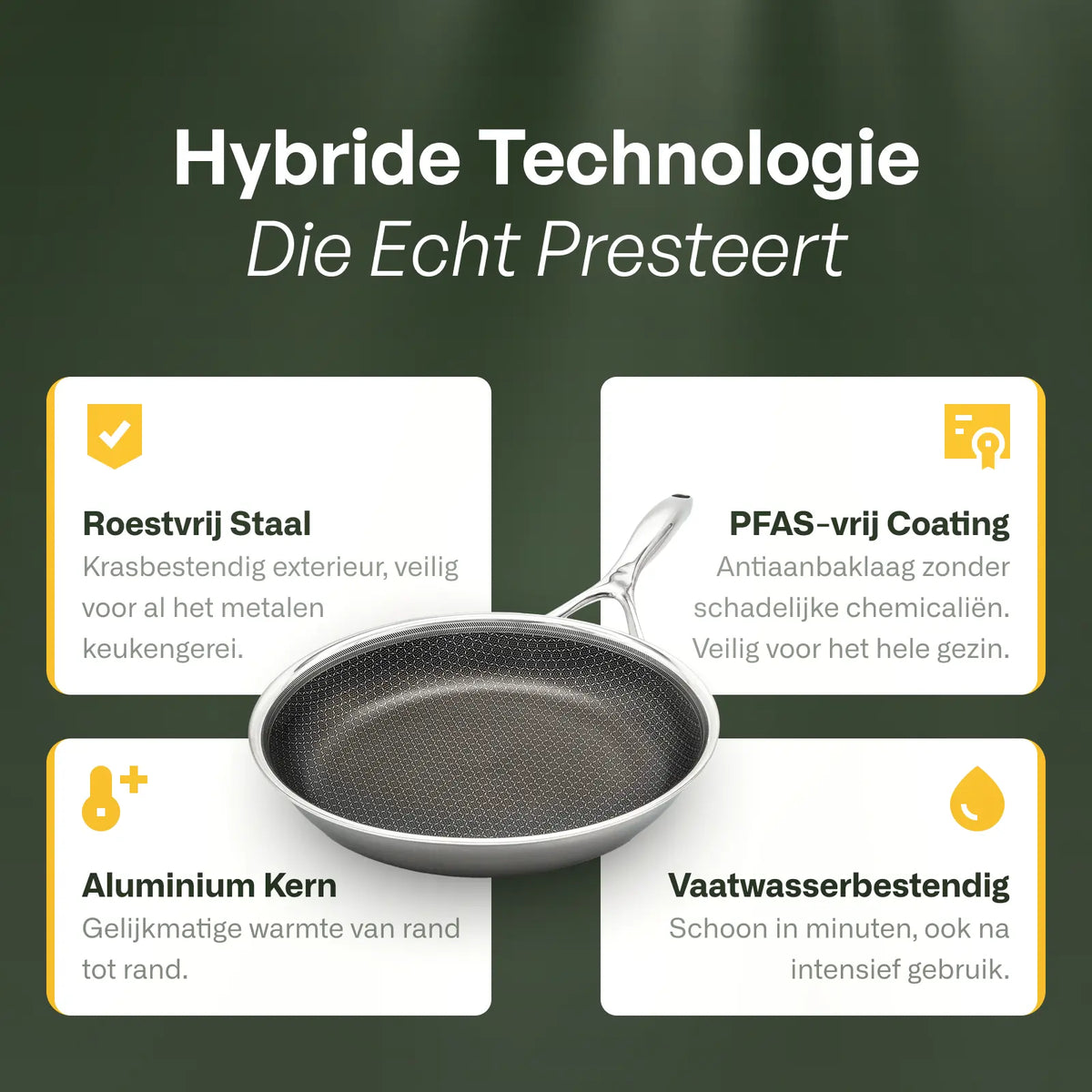 Hybrid frying pan Ø 28 cm with lid
