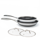 Hybrid frying pan set Ø 24 & 28 2-piece with lids